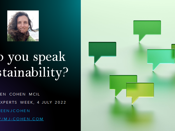 Do you speak sustainability? Webinar now available in the CIOL Webinar Library